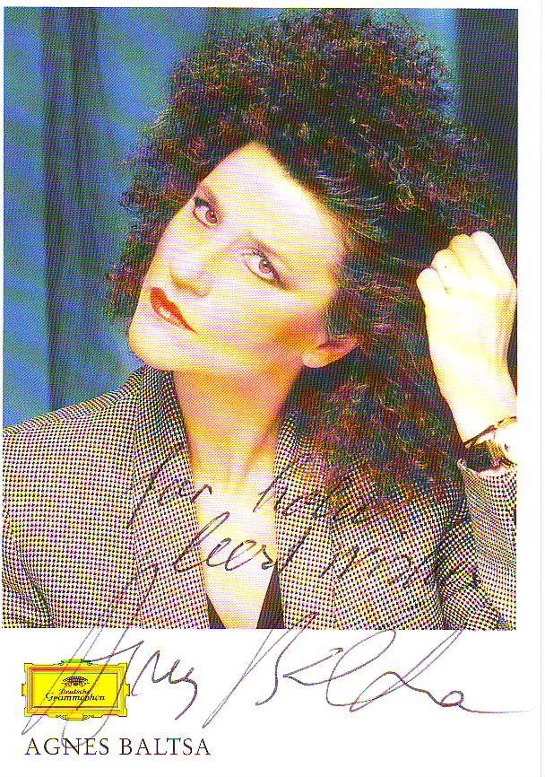 AGNES BALTSA Original autograph !!!!!!!!!! (390595056) ᐈ Köp på Tradera