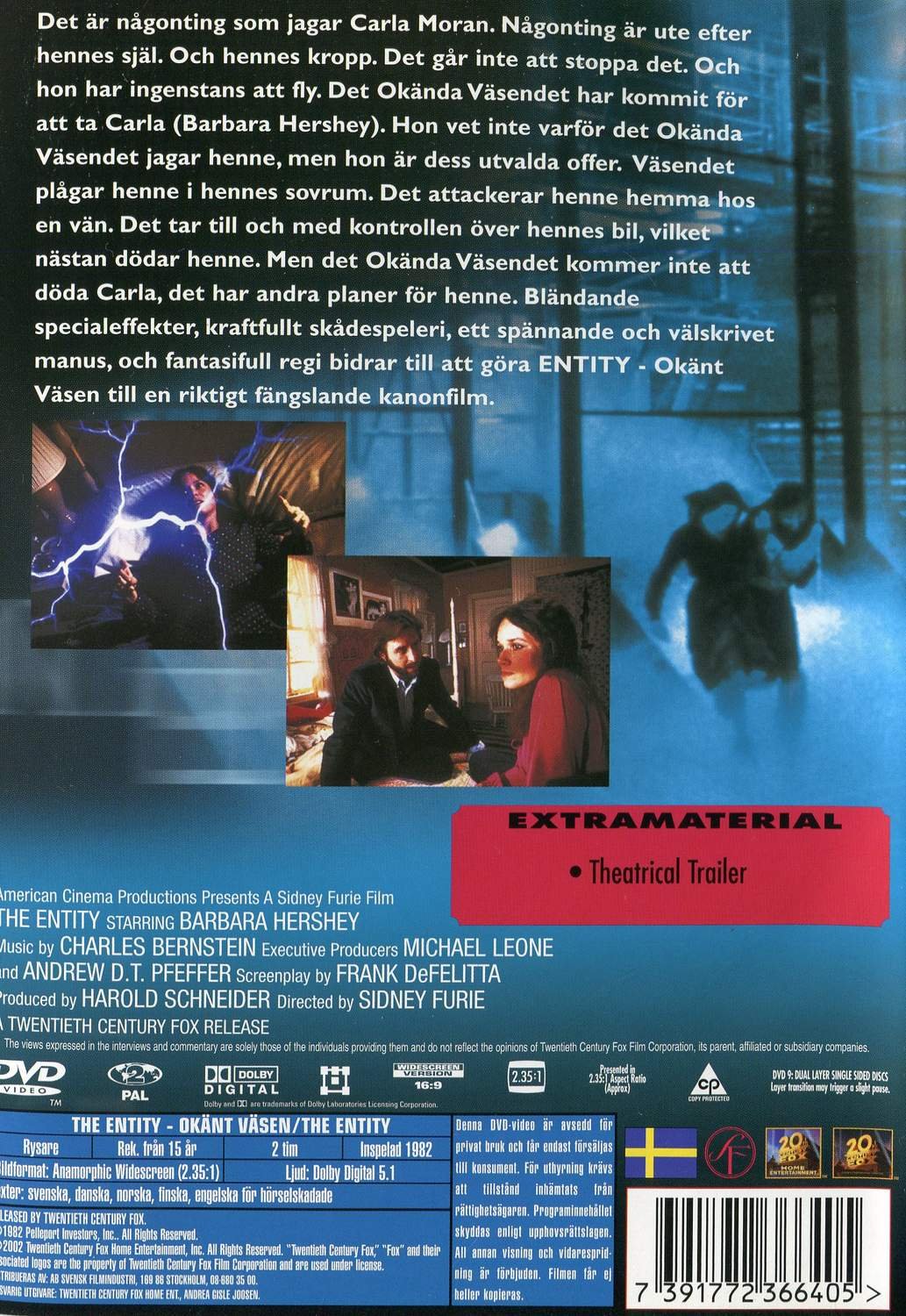 The Entity 1982 DVD Köp på Tradera (579447028)