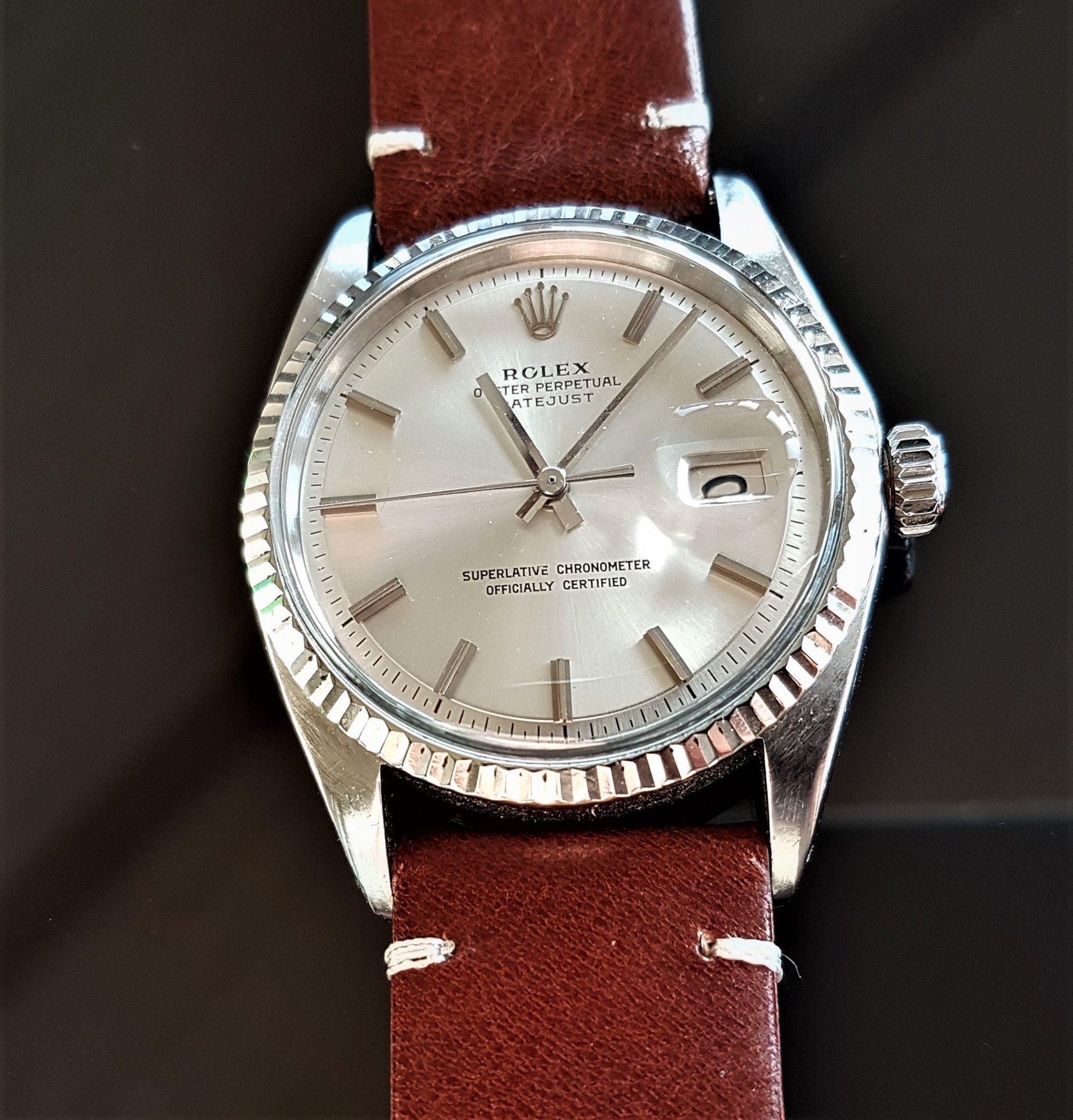 Rolex Oyster Perpetual Datejust,cal 1570,36mm (387553761) ᐈ Köp på Tradera