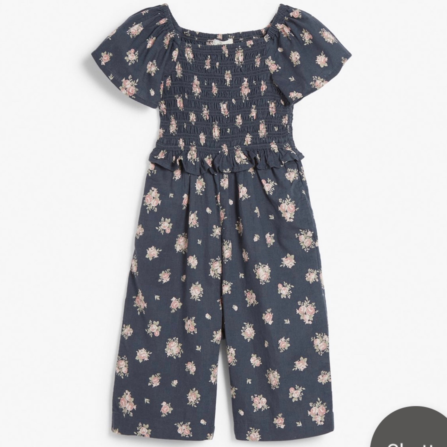 NY! Newbie Blommig jumpsuit med smock Strl 110 Köp på Tradera (597707482)