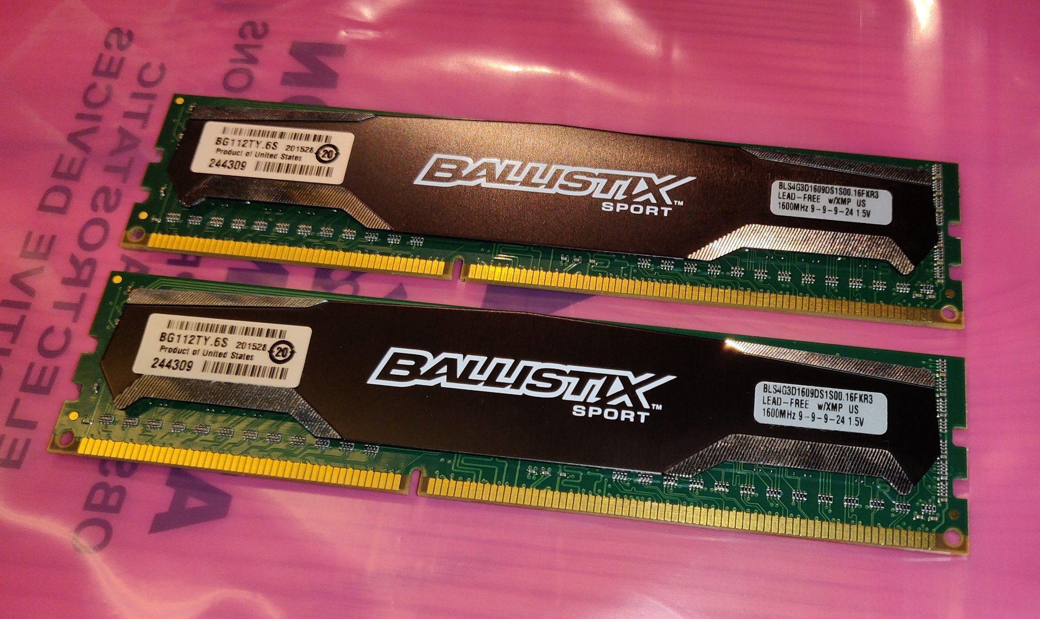 Crucial Ballistix 2x4GB 1600Mhz DDR3 (414380021) ᐈ Köp på Tradera