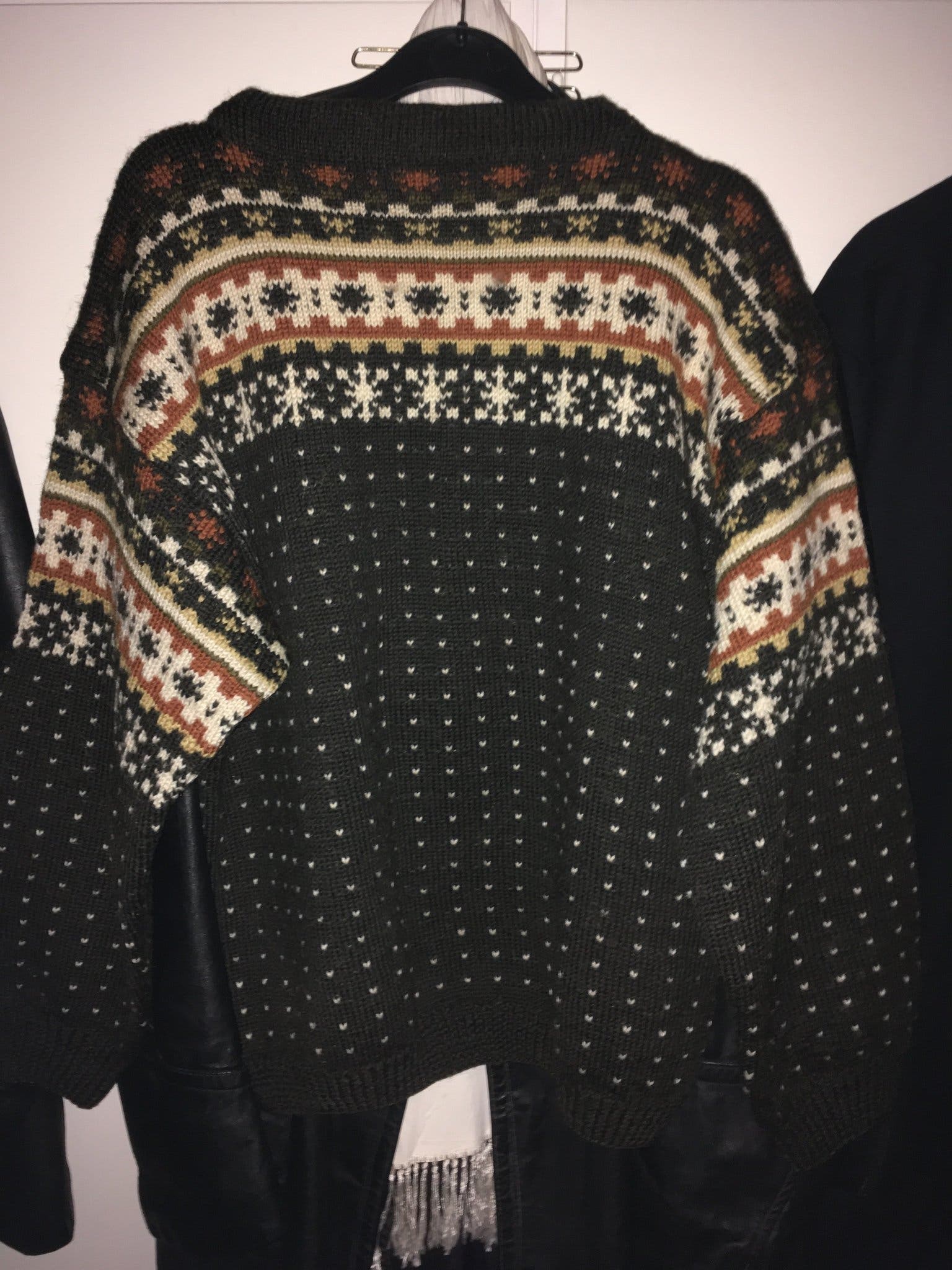 Vintage Handstickad Hemstickad Tröja Lusetröja ...