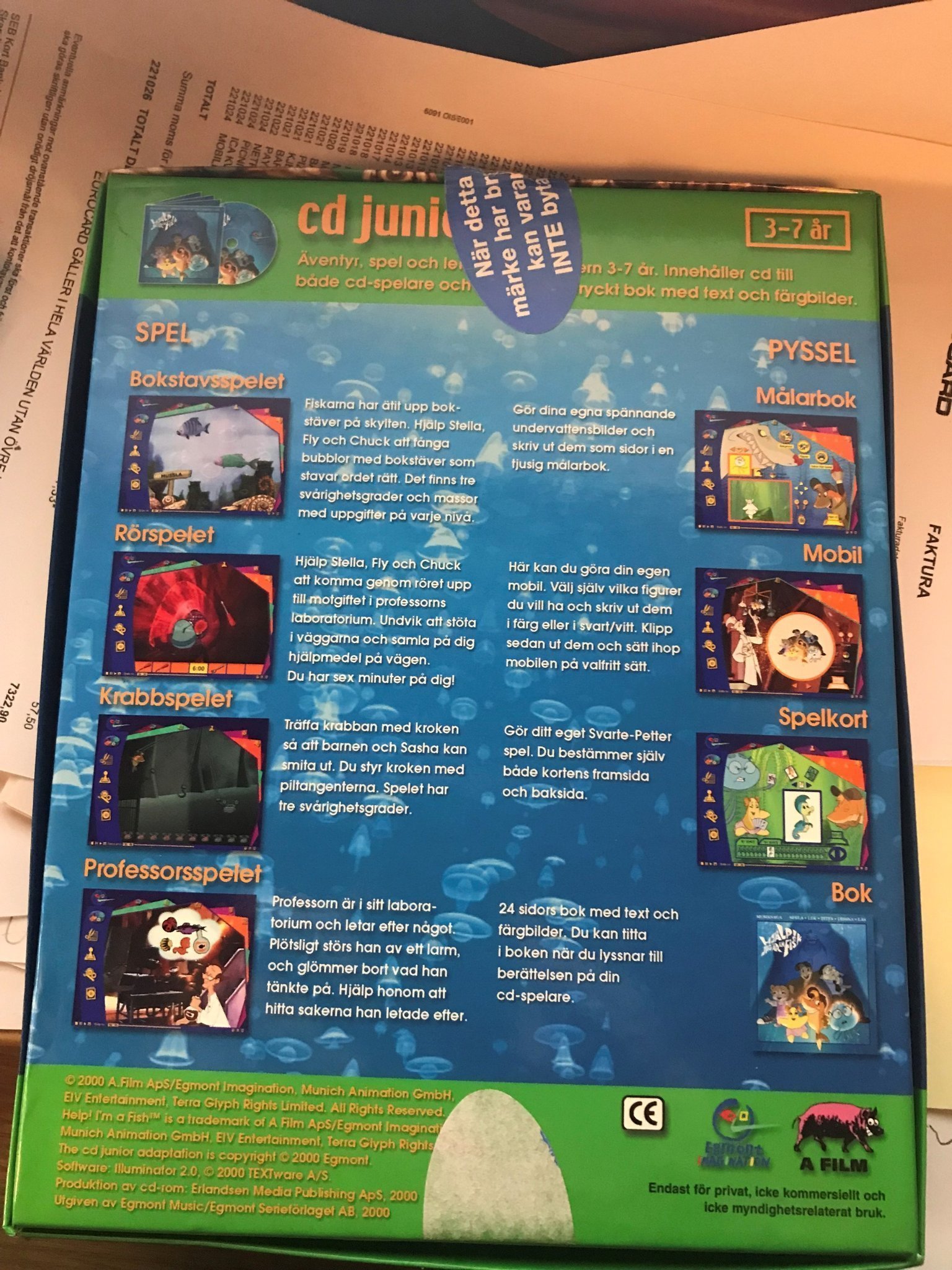 Hjälp jag är en fisk PC spel från Egmont Imagin.. Köp på Tradera