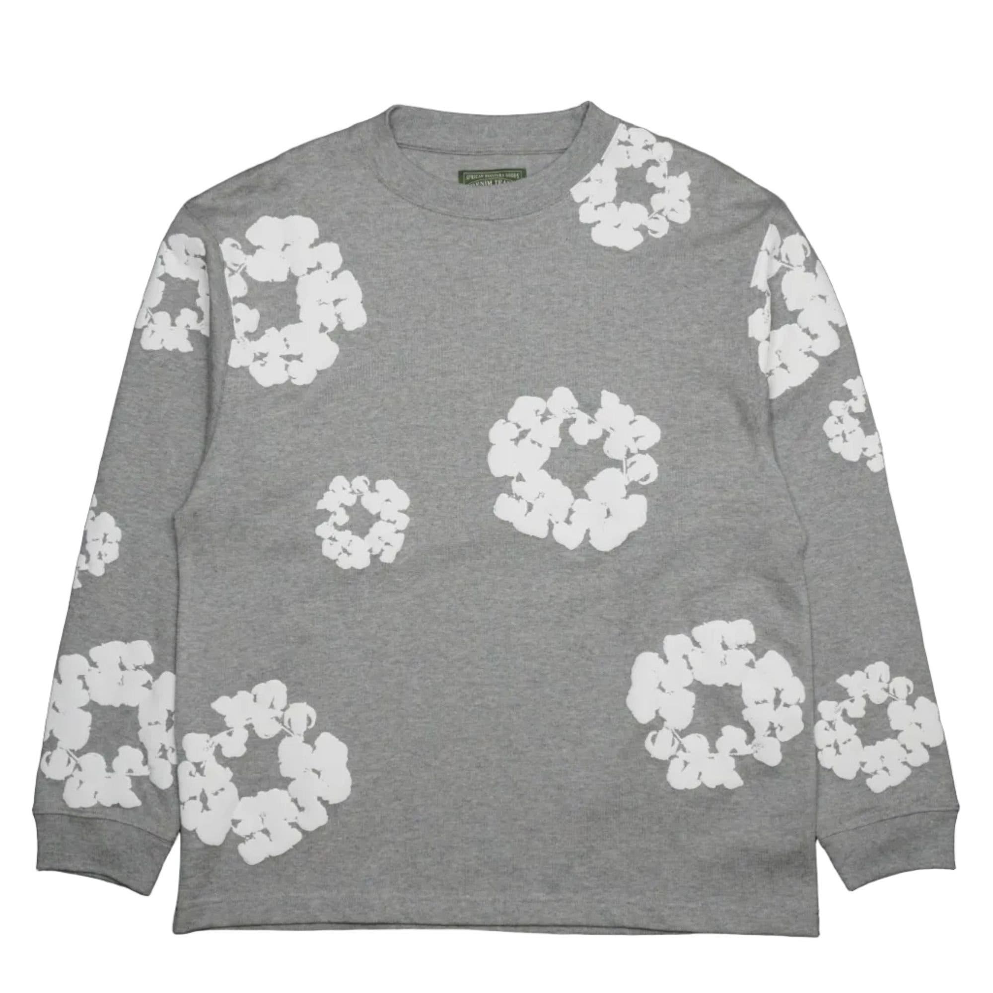denim tears cotton wreath grey longsleeve