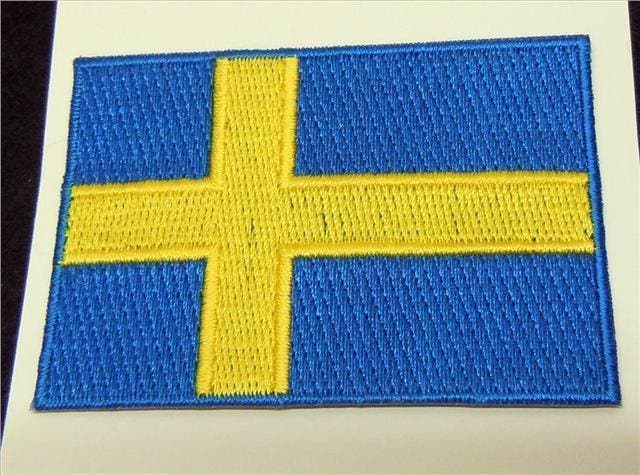 Sweden flag fabric patch available