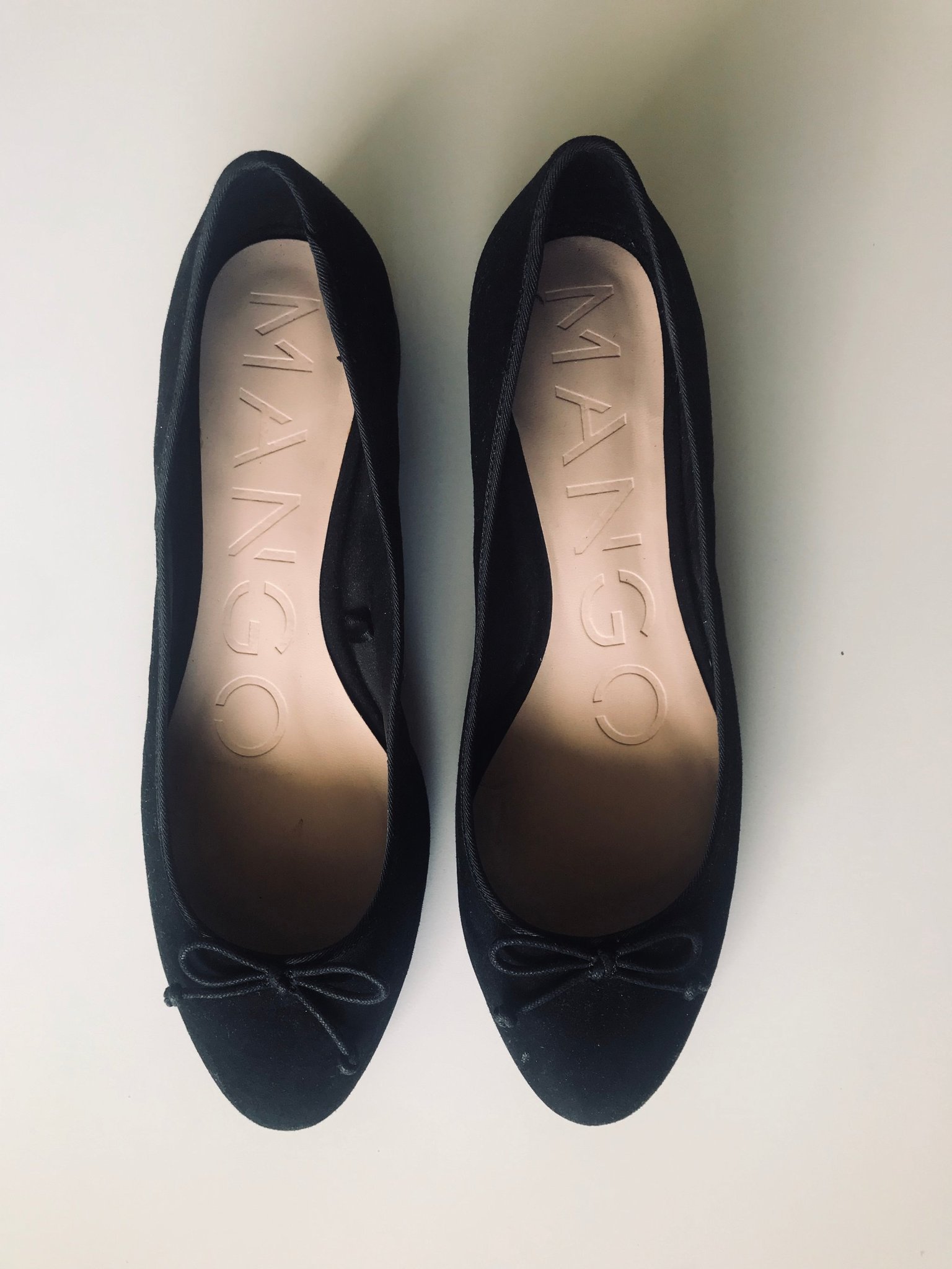 mango leather flats