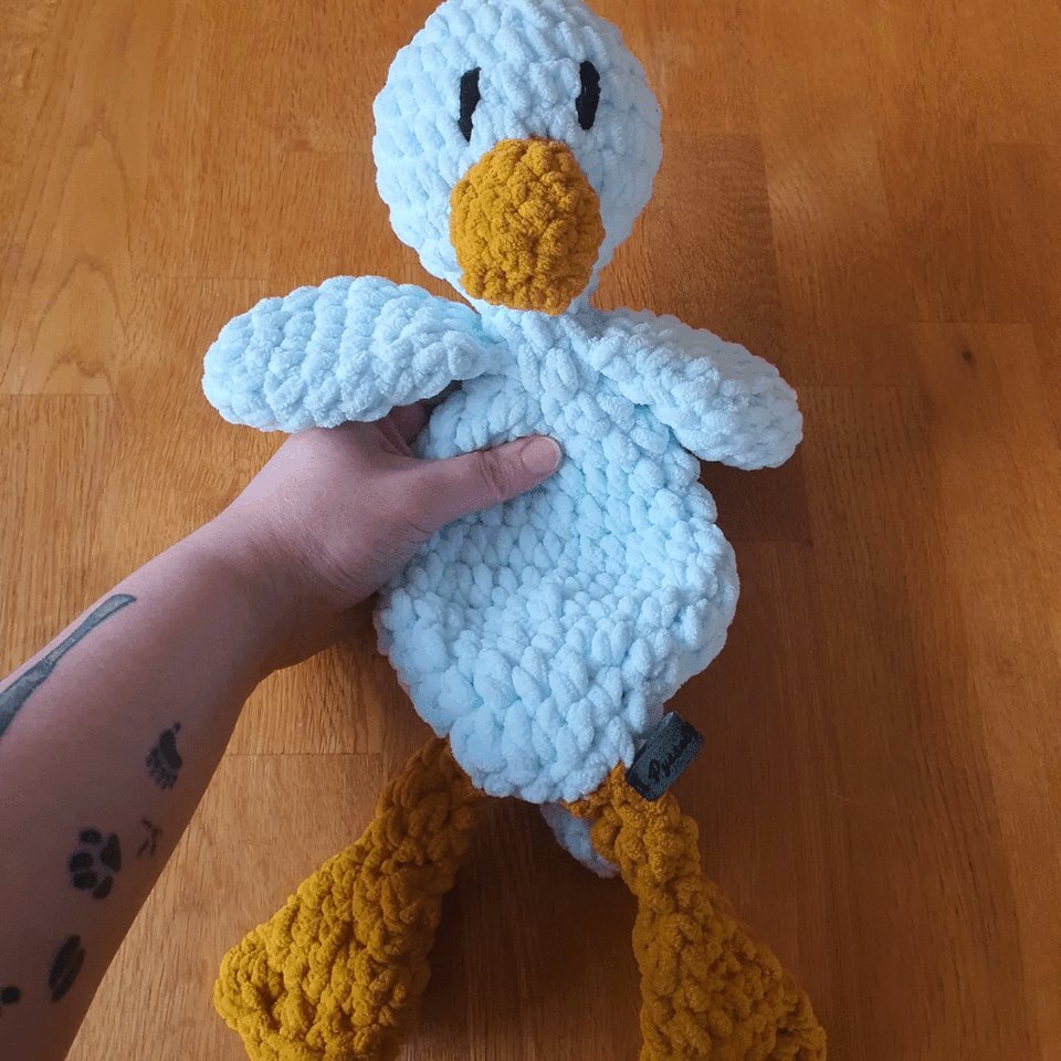 Snutte Anka gosedjur virkad hantverk julklapp t.. Köp på Tradera
