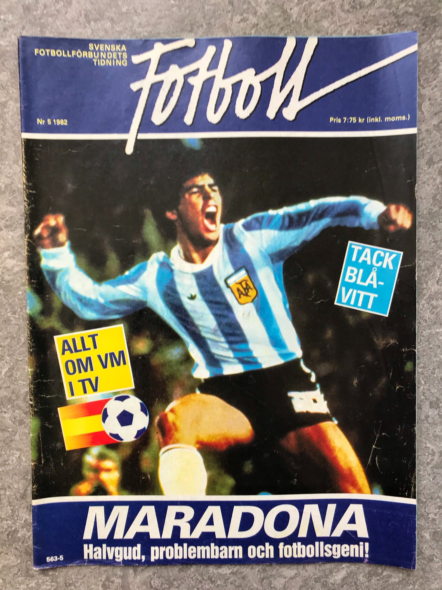 Maradona Fotboll 1982 NR 5 IFK Göteborg Blåvitt ...
