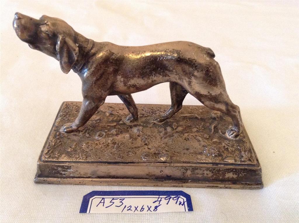 skulptur med hund (260689567) ᐈ sverigesgardenAB på Tradera