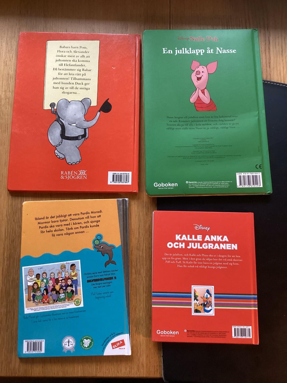 4 barnböcker, "En julklapp åt Nasse" "Babar och.. Köp på Tradera