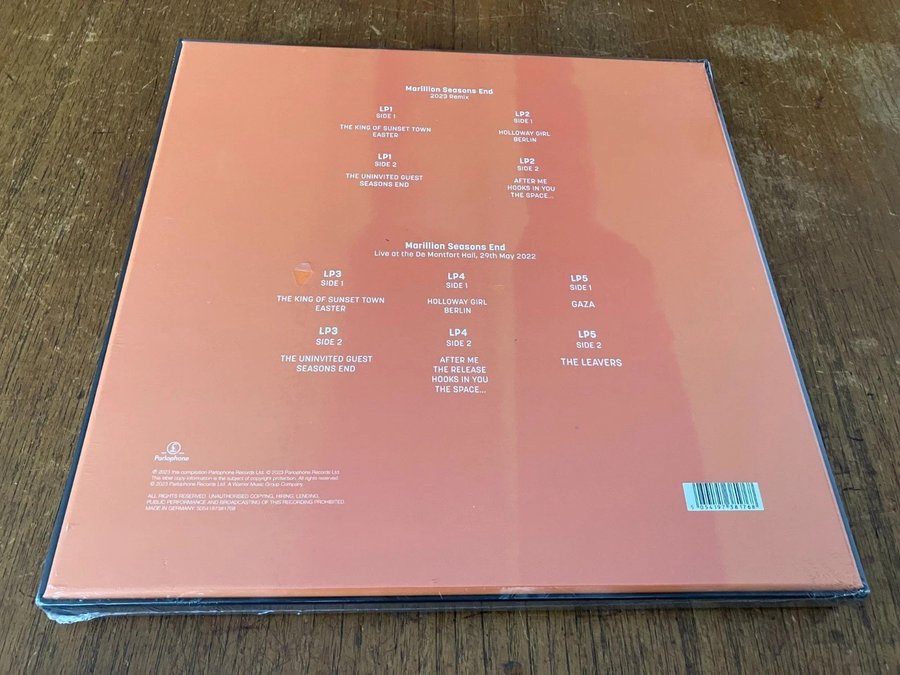 MARILLION マリリオン SEASONS END: 5LP BOX marillion.com | The Official Website