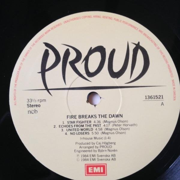 Proud - Fire Breaks The Da.. | Köp från MusikOchKeramik på Tradera