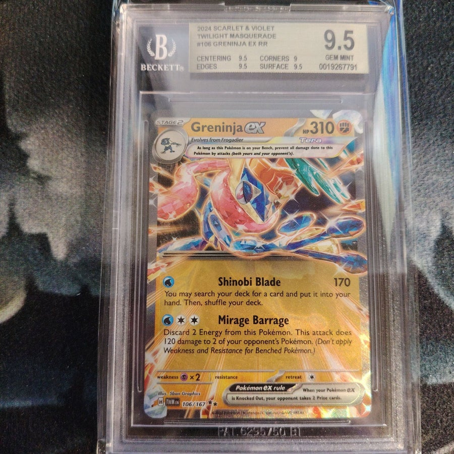 106 167 pokemon card Greninja EX (106/167, Prize Pack Stamped) Valkyrie Games NZ Px2 / None / 1 Artist Greninja ex (GameStop Metal Card)