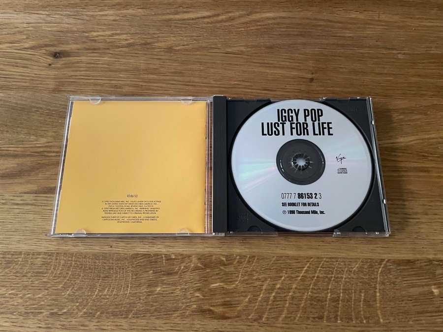 Iggy Pop／Lust For Life 英国盤 virgin 初回マト Iggy Pop／Lust For