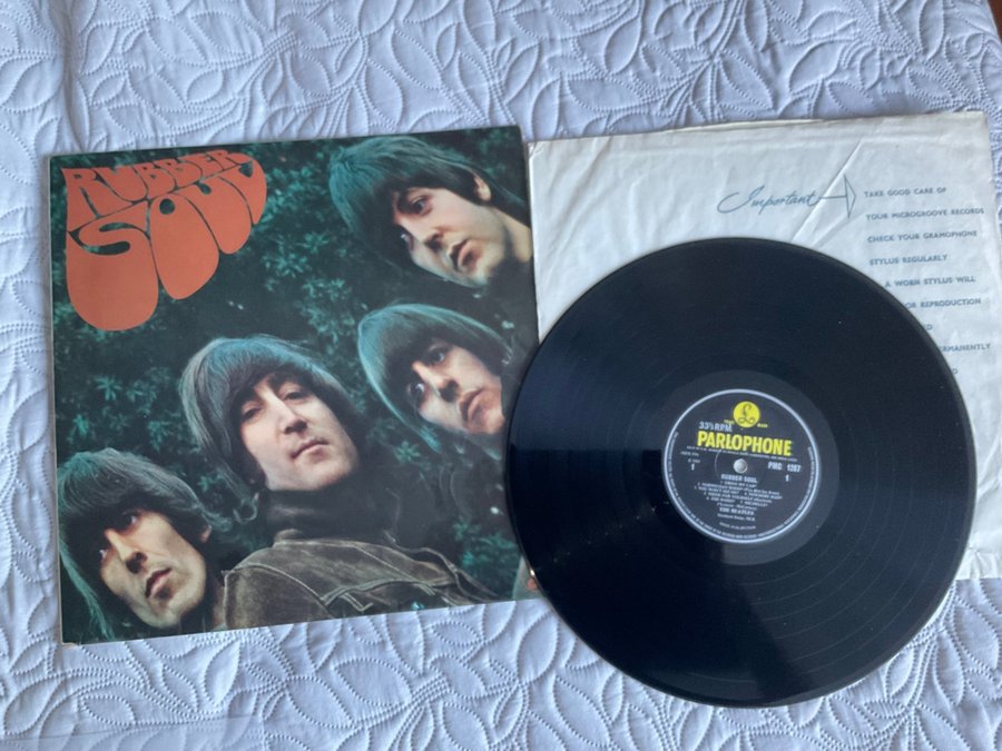 BEATLES★Rubber Soul UK Y/B Parlophone mo BEATLES☆Rubber Soul UK Y/B Parlophone mo Vintage 1965 60s EMI