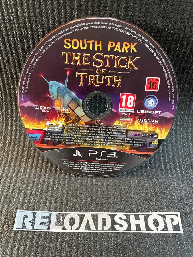 South Park : Le Bâton De La Vérité Sur PS3 - Version US (NTSC) - Bon état