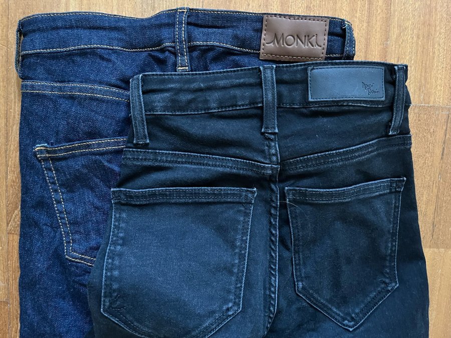 par jeans – Monki/Mocki – Never Denim/Peachy Köp på Tradera