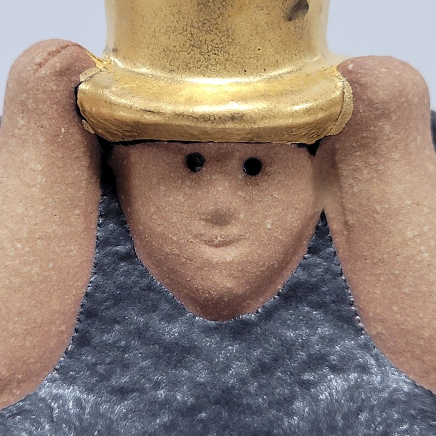 Lisa Larson ◇ Lock med man i hatt Lisa Larson (1982) Pottery from Höganäs