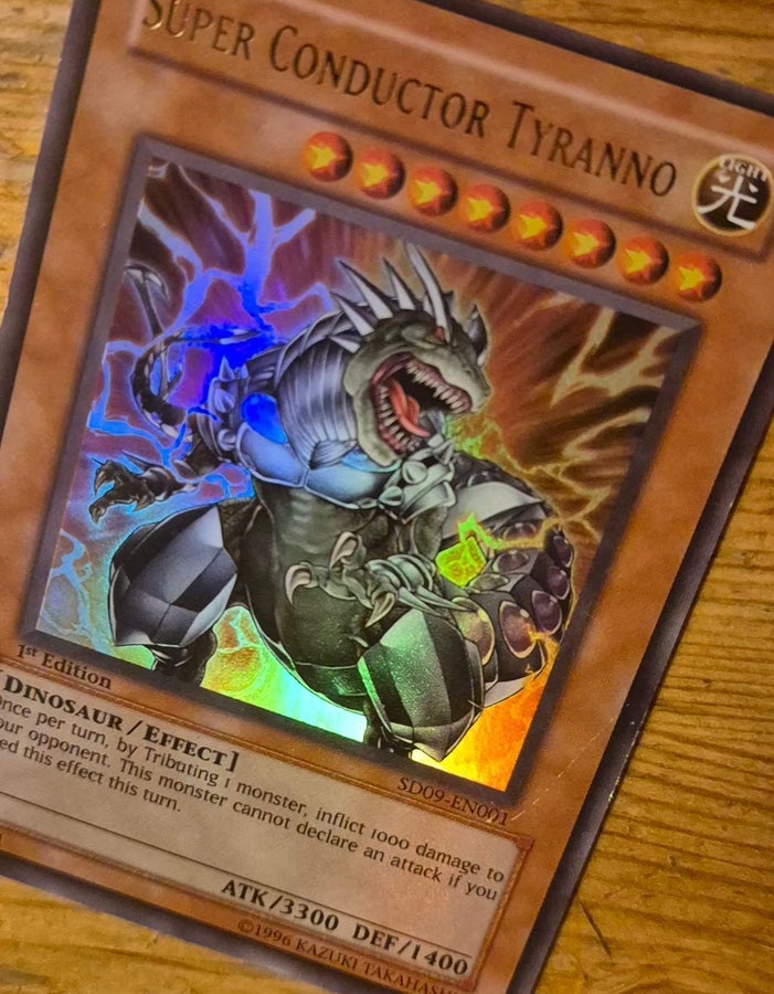 yugioh super conductor tyranno deck Complete Custom for Yu-Gi-Oh! GX and most of those monsters are Level 4 Yu-Gi-Oh! Super Conductor Tyranno SD09-EN001