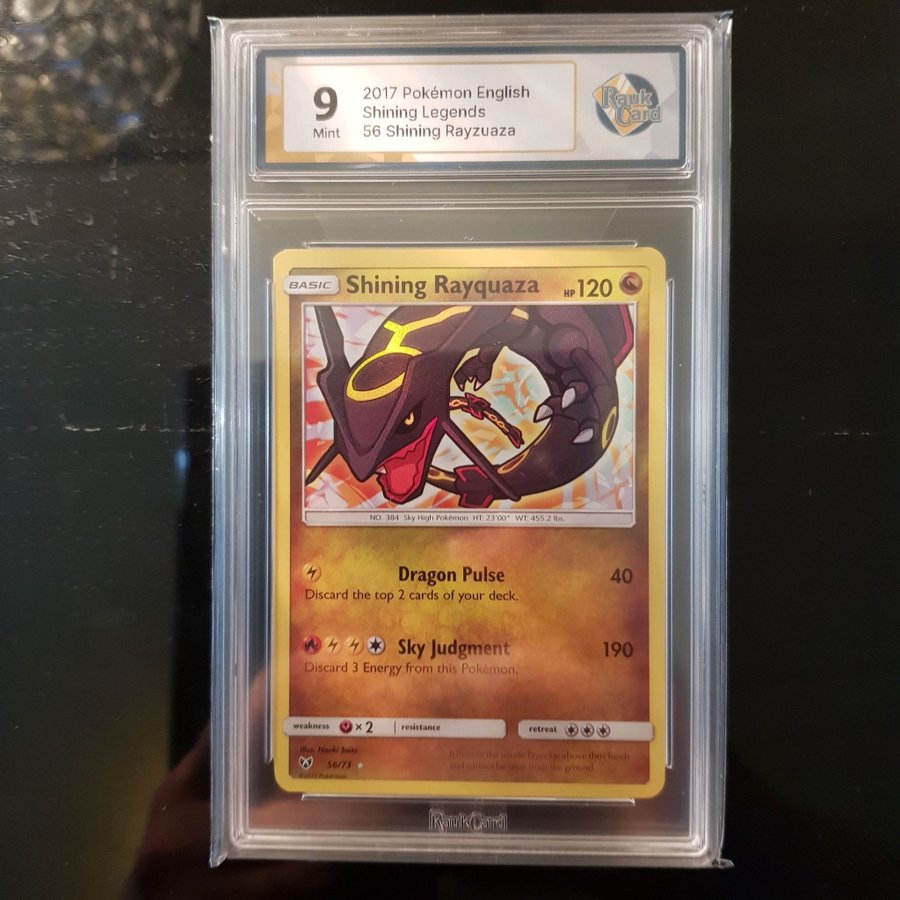 Pokemon Shining Legends SHINING RAYQUAZA 56/73 Holo Rare Card PSA 9 Mint