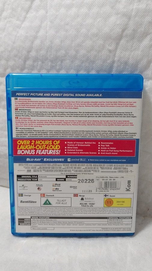 Bridesmaids Blu-Ray (Obs! Ex Rental Hyr Film) Köp på Tradera - Main Image