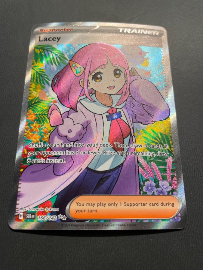 lacey pokemon card full art Lacey Trainer 166/142 Magnetic Case