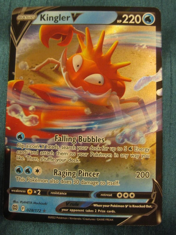 kingler v pokemon card value Kingler V 028/172, Brilliant Stars 2022