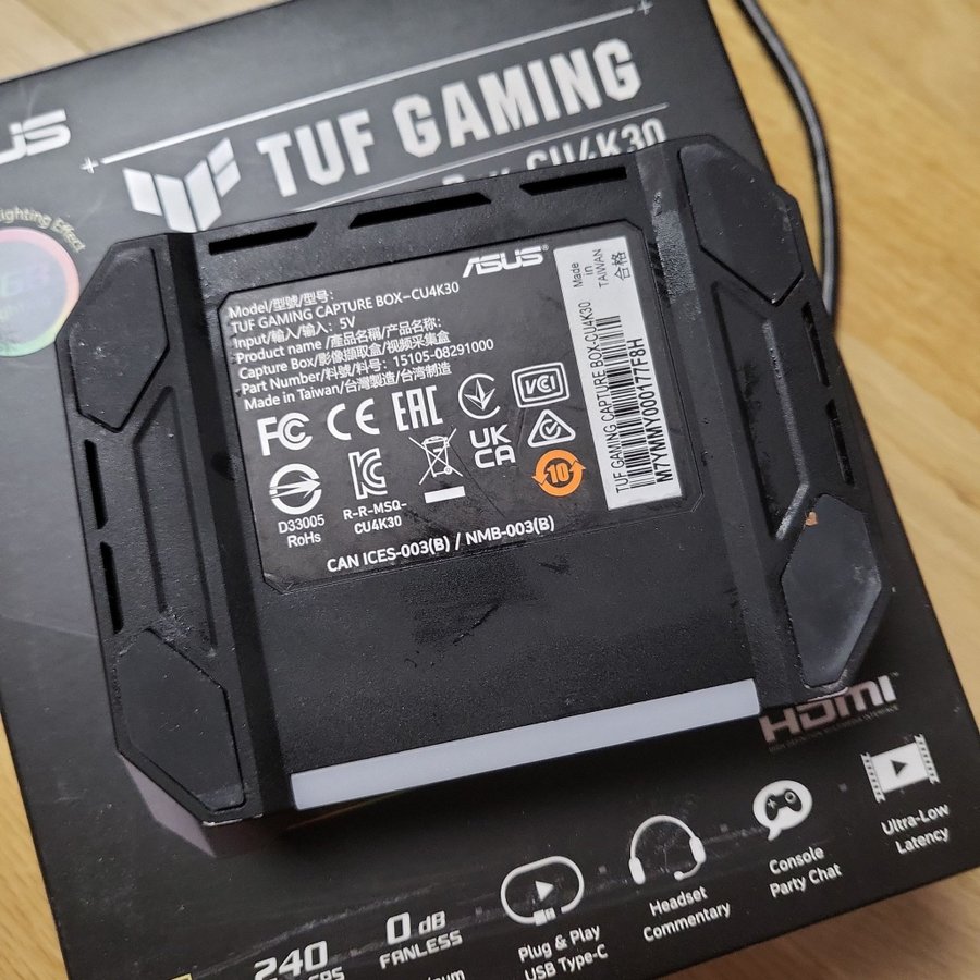 ASUS TUF Gaming Capture Box CU4K30 | Köp på Tradera (671796711)