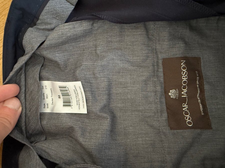 Oscar Jacobson blåa byxor, storlek 50 Köp på Tradera (695245312)