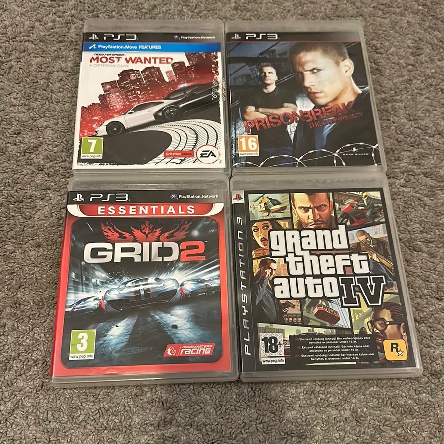 4st / PS3 Spel / Need for Speed, Prison Break, .. | Köp på Tradera