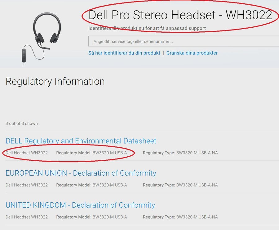 DELL Pro Stereo Headset - WH3022, 39 in distributor/wholesale stock for