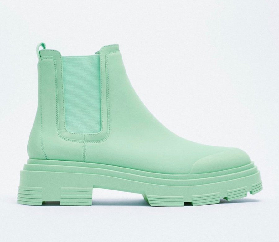 zara flat ankle boots