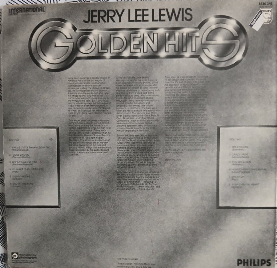 LP Jerry Lee Lewis - Golden Hits - UK - 1964 - .. | Köp på Tradera