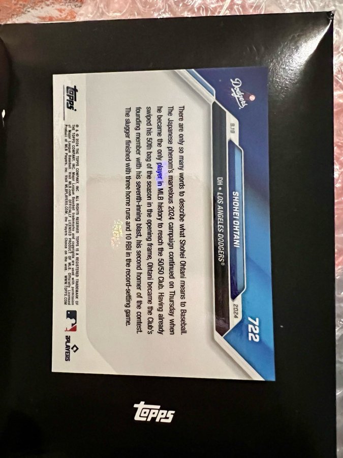 Shohei Ohtani Topps Now 50/50 2024 Köp på Tradera (655625708)