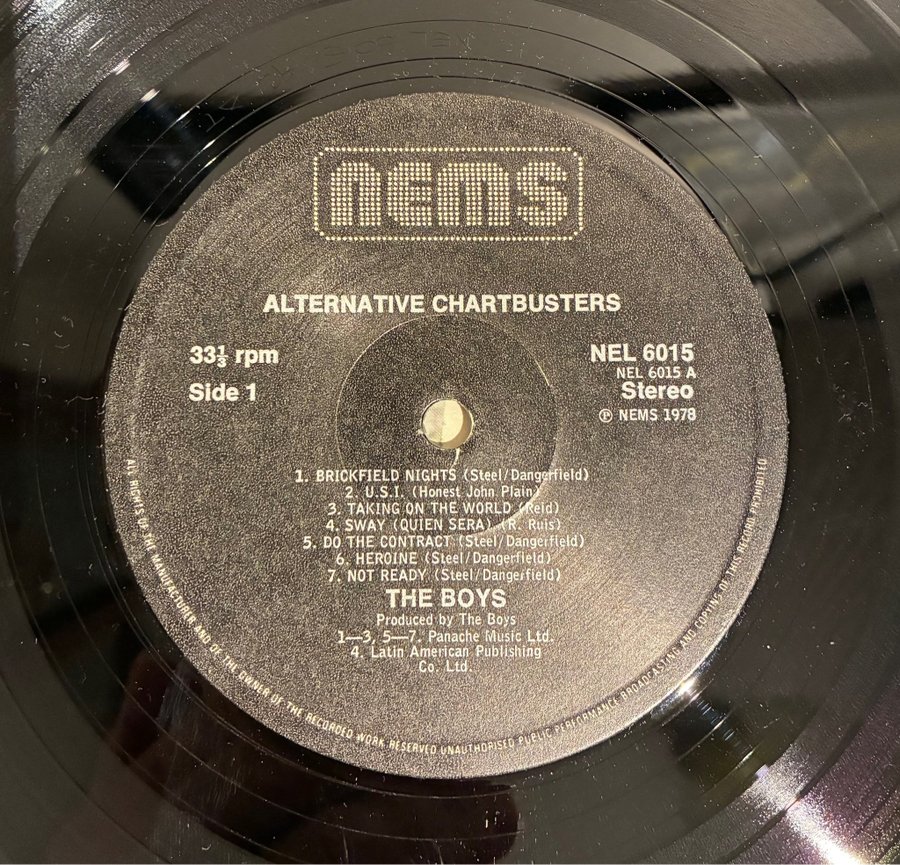 洋楽 THE BOYS ALTERNATIVE CHARTBUSTERS LP Alternative Chartbusters