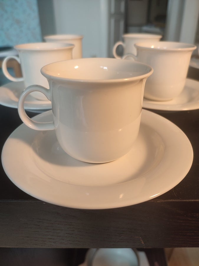 Arabia Finland Arctica 5 st kaffekoppar med fat | Köp på Tradera