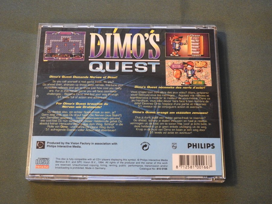 Ficha Técnica de Dimo's Quest para Philips CDi | Museo del Videojuego