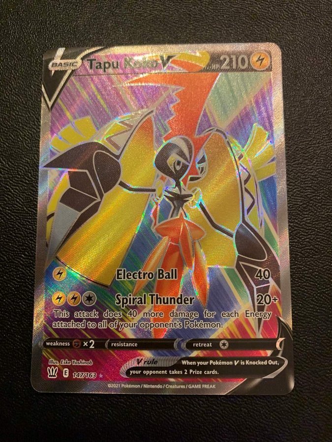 Tapu Koko V 147/163 Battle Styles Full Art Ultra Rare Pokemon Card NM