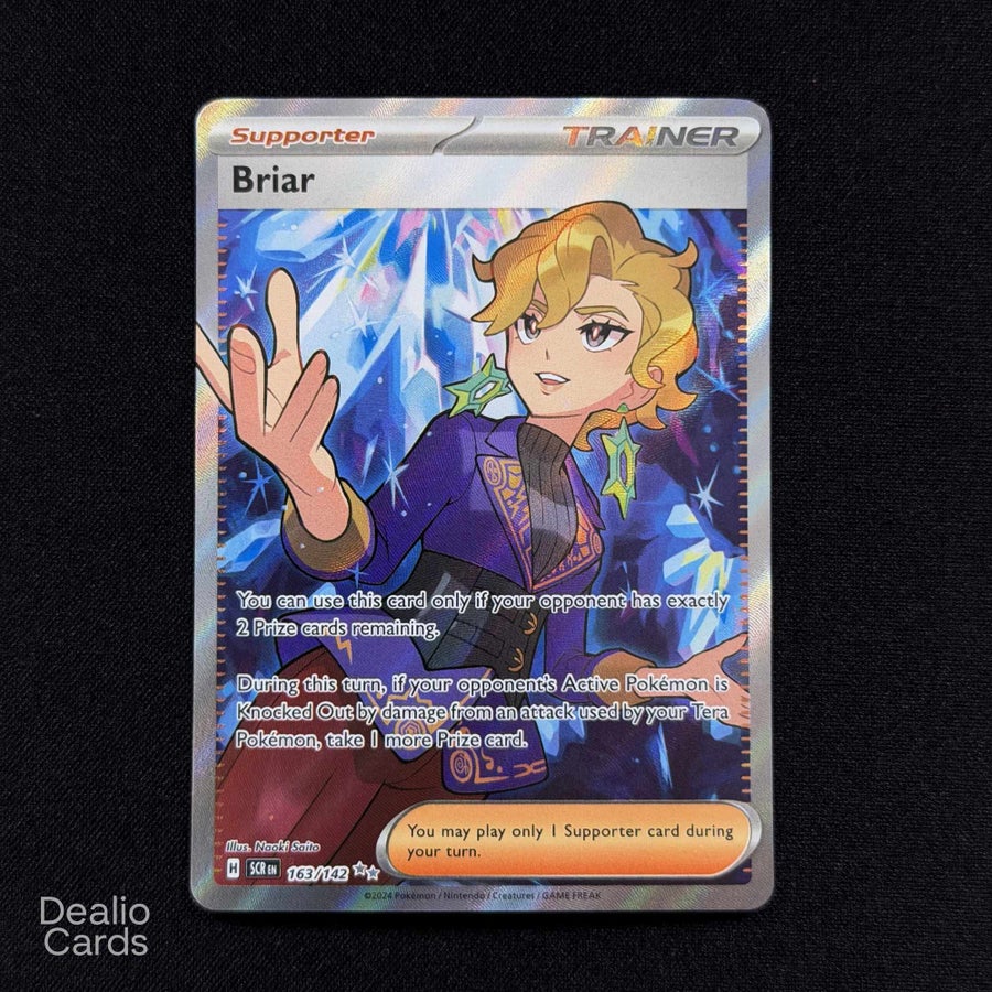 163 142 pokemon card Briar - 163/142 Full Art Ultra Rare Trainer RarityIllustration Rare Hit Points120 HP Lightning Briar 163/142 Pokemon Stellar ..