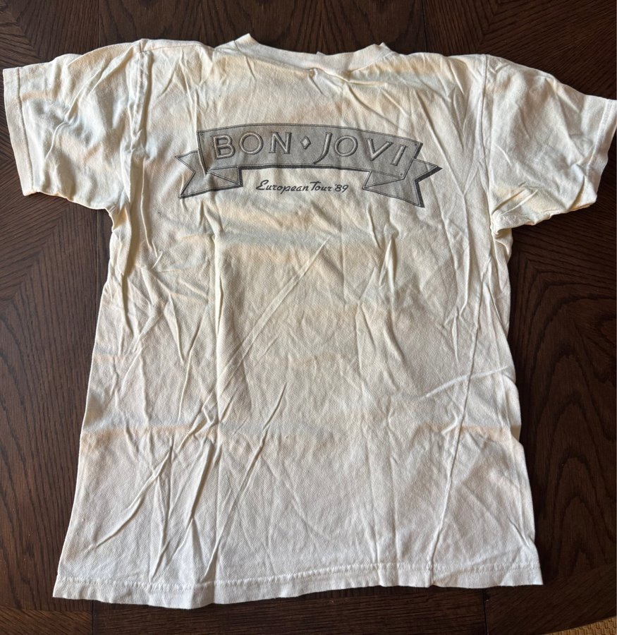 Bon Jovi The Jersey Syndicate Tour 1989 vit t-s.. | Köp på Tradera