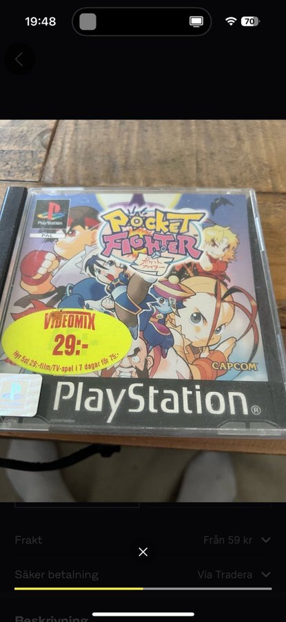 Pocket 気さく fighter PlayStation ps ps1 Capcom