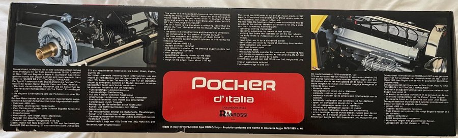 Maquette Pocher Bugatti 50 T Profilé 1/8 – 6 Roues Complètes Restaurées