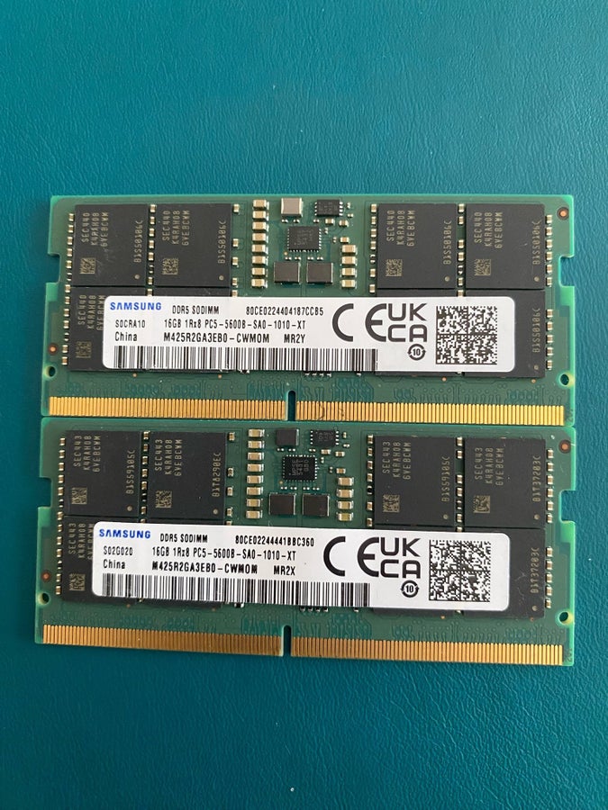2 x Samsung DDR5 SODIMM 16GB RAM-minne | Köp på Tradera (747687258)