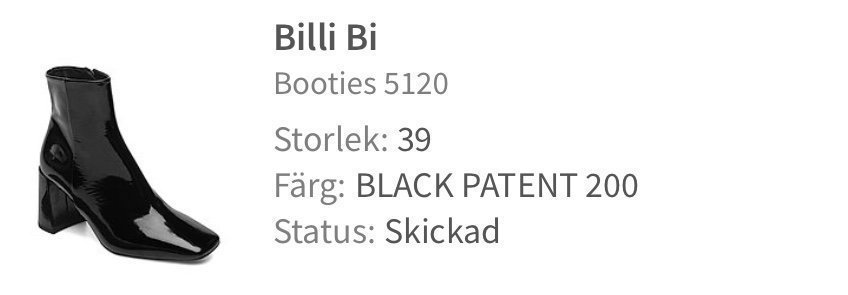 Billi bi black store patent 200