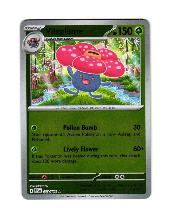 Vileplume Reverse Holo Rare 003.. | Kp frn RaCardShop p Tradera  (702630502)