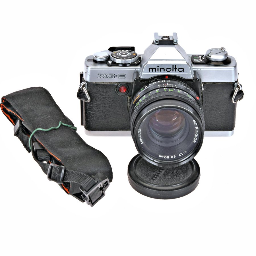 フィルムカメラ MINOLTA XG-E + MD ROKKOR 50mm MINOLTA XG-E MD ROKKOR 50mm F1.4 付き Vintage Minolta XG 7