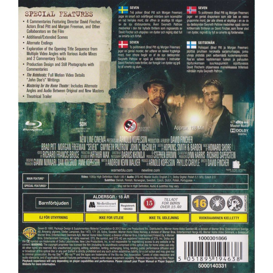 Seven Blu-Ray (Begagnad) | Köp från RetroDungeon på Tradera (663040711) Seven Blu-Ray (Begagnad) | Köp från RetroDungeon på Tradera (663040711)