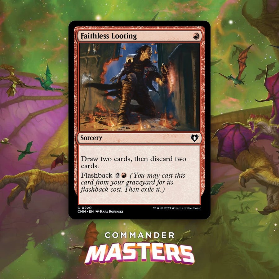 red looting cards mtg Gets Lesson In Illuminate History In Strixhaven Then exile it.) Faithless Looting Secret Lair Drop