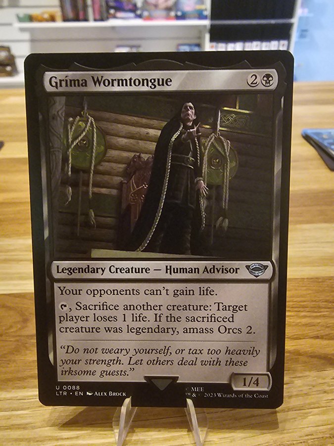 most valuable cards lord of the rings mtg Grima Wormtongue [The Lord of the Rings: Tales of Middle-Earth]