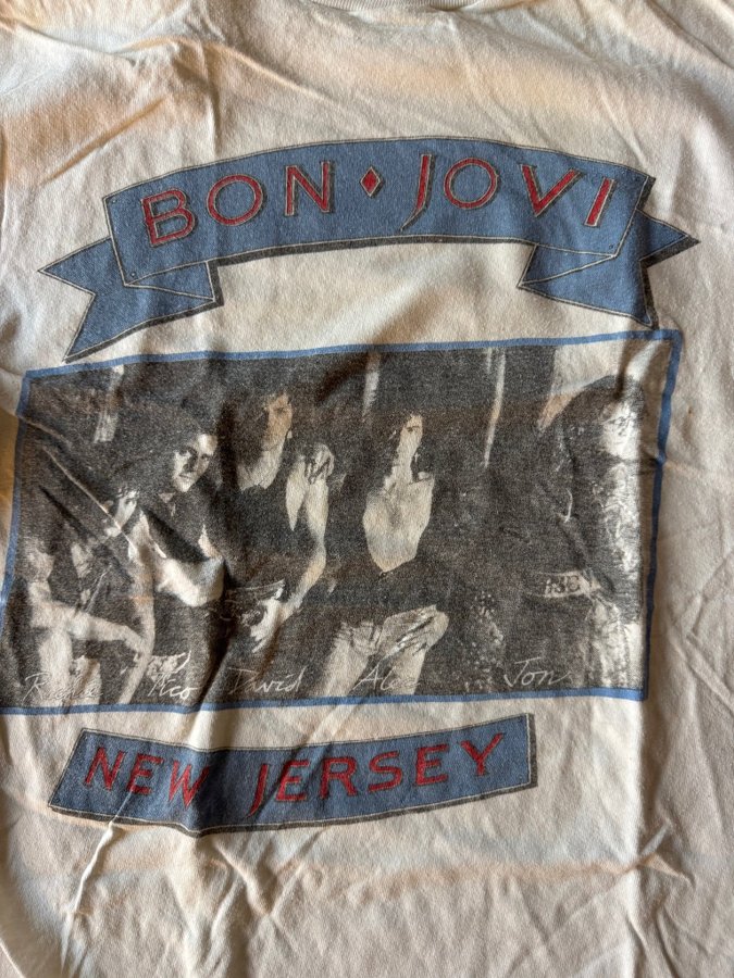 Bon Jovi The Jersey Syndicate Tour 1989 vit t-s.. | Köp på Tradera